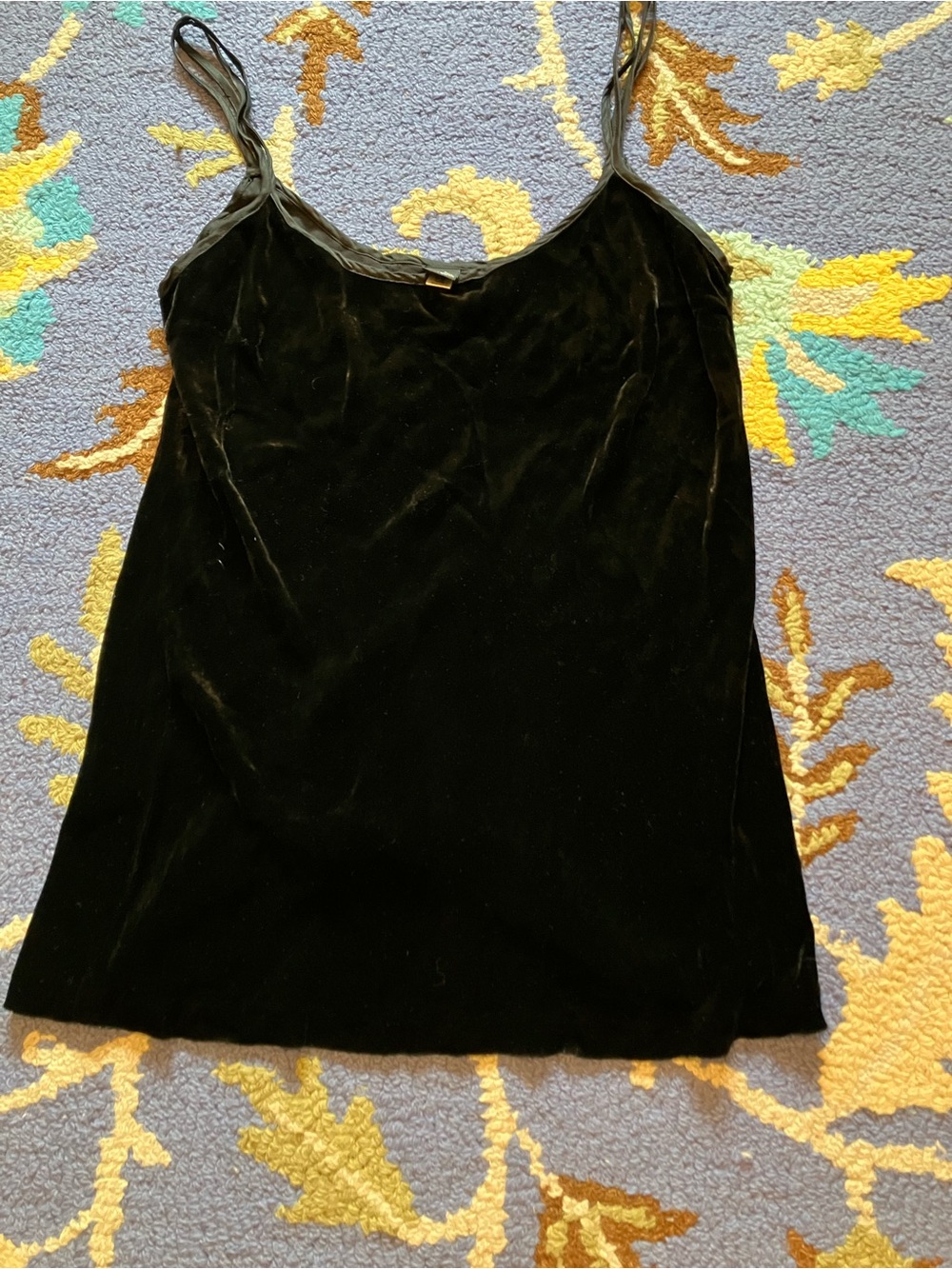 Only Hearts Black Velvet Spaghetti Strap Camisole